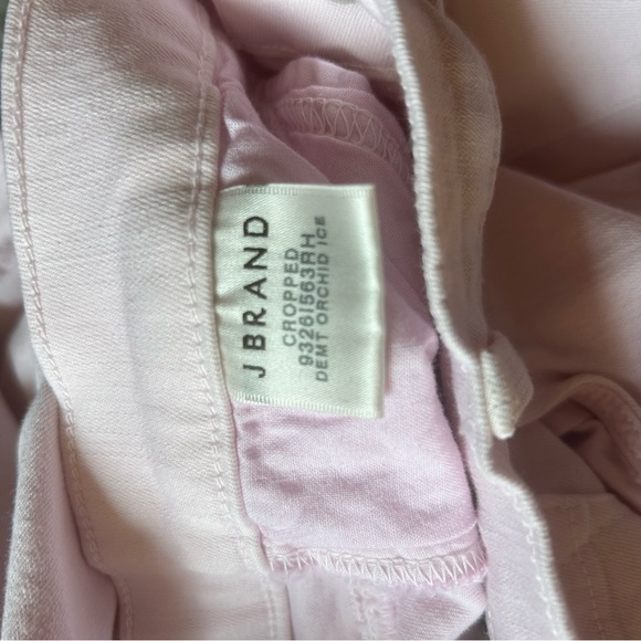 J.Brand light pink distressed cropped jeans sz 28 - Picture 8 of 10